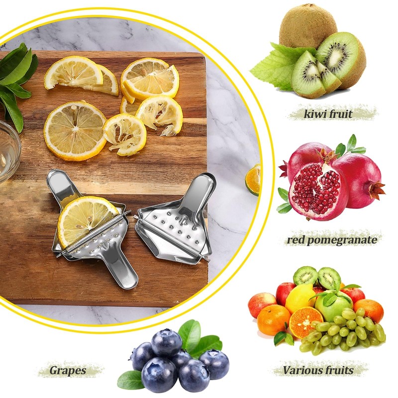 Jicyor Lemon Squeezer Stainless Steel Lemon Squeezer Lemon Citrus Juicer