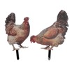 Doact Pack of 2 Chicken Garden Stakes, Handmade Chicken Lawn