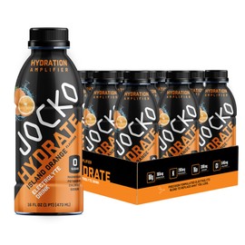 Jocko Fuel Hydrate Electrolyte Drinks - Sports Drink Hydration Amplifier, Thirst Quencher - Scientifically Formulated Electrolyte Blend Island Orange Flavor 16 Oz (12 Pack)
