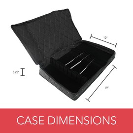 LAMINET Quilted Dinnerware Storage Case (Flatware, Black A)