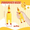 Zddaoole 20 Pcs Rubber Chicken,Screaming Chicken,Squeeze Chicken,Yellow Rubber Squawking Dog