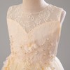 IDOPIP Flower Girl Lace Dress for Kids Wedding Bridesmaid Pageant