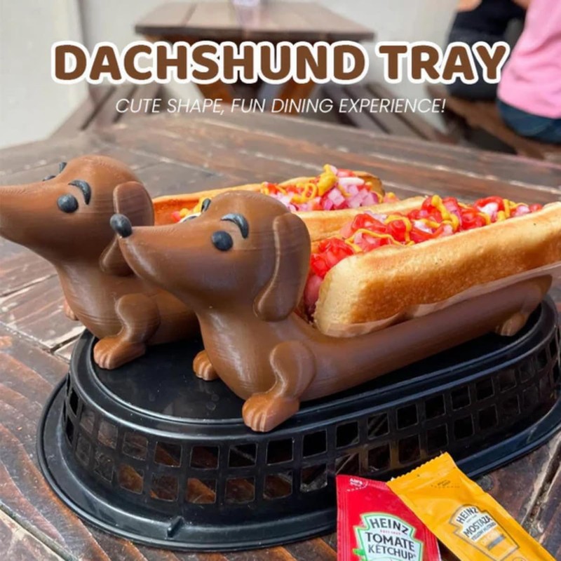 Dachshund Tray Funny Hot Dogs Sushi Serving Tray Fun Party