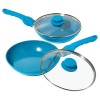 Safe-T-Grip 2-Pack 9" Ceramic Nonstick Frypans – TEAL