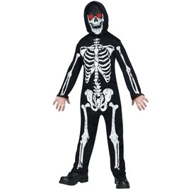 Fun World Fade In/Out Skeleton Phantom Costume, Medium 8-10, Multicolor