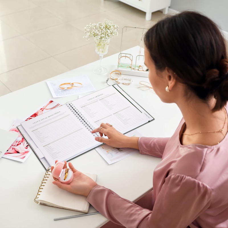 Beautiful Minimalistic Wedding Planner Book and Organizer - Enhance Excitement