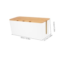 TEHAUX Cable Management Box Cord Organizer for Home Office Power Cord Storage Durable Safe Design for Neat Desk Setup and Efficient Cable Organization