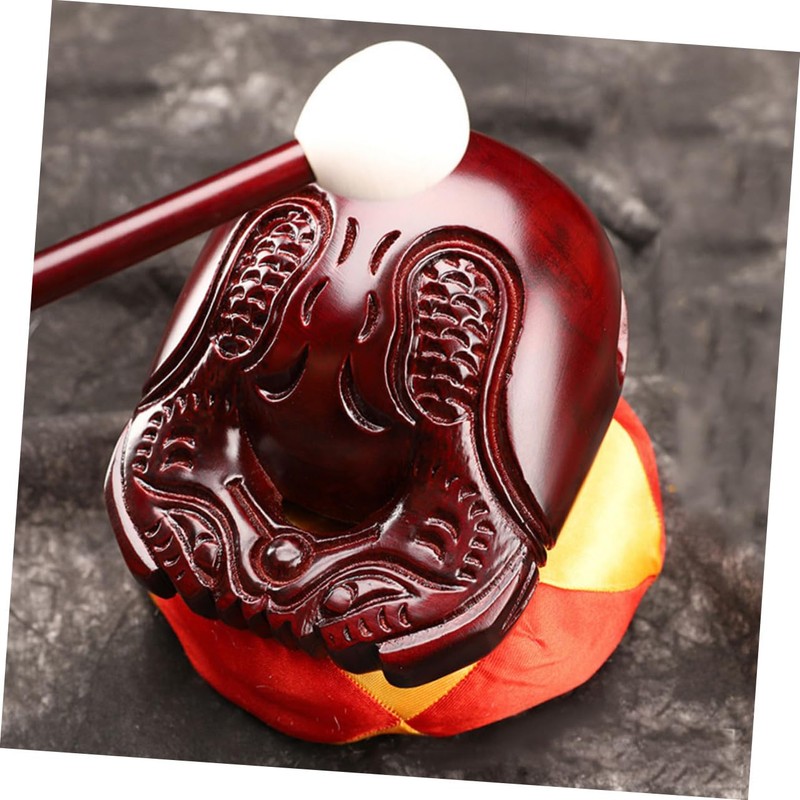 Vaguelly 1set Musical Instrument Buddhist Percussion Wood Fish for Meditation