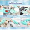 Guantes Silicona Lavar Trastes + Esponja, Grado Alimenticio, Antibacterial