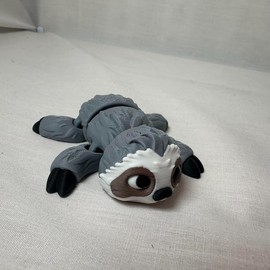 3D Articulating Sloth Decorative Figurine with Magnets - Color: Grey