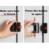 Refrigerator Door Locks Double Button Adhesive Fridge Lock with Keys,