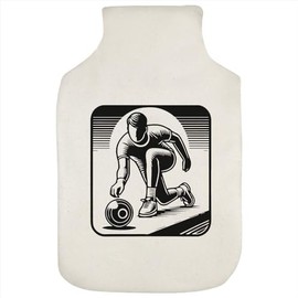 'Lawn Bowls Player' Hot Water Bottle Cover (HW00035782)