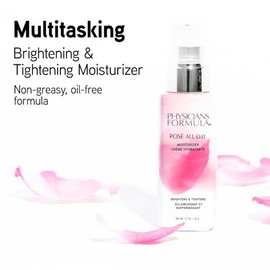 Physicians Formula Hidratante facial Rosé All Day, Clean Beauty, sin aceite, dermatológicamente probado, clínicamente probado