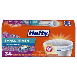Hefty Small Trash Bags, Fabuloso Scent, 4 Gallon, 34 Count