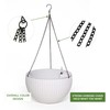 Dexceder 13.5 Inch Large Self Watering Hanging Planters Indoor Outdoor,