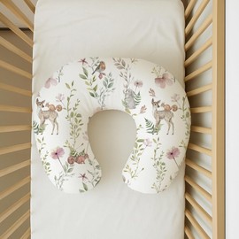 Nursing Pillow Covers 2 Pack, Breastfeeding Pillow Slipcovers Soft and Stretchy, Nursing Covers for Baby Girls Boys Newborn (Dreamy Swans)