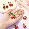 UR URLIFEHALL 6Pcs Enamel Cherry Pin Badge 3D Fruit Brooch