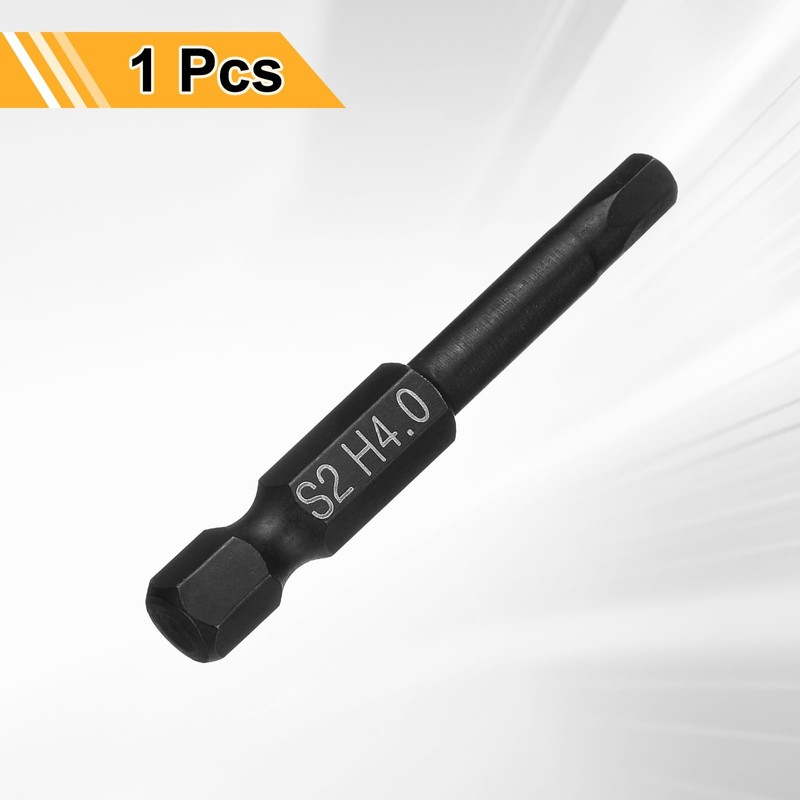 sourcing map Flat Hex Head Drill Bit H4.0 (4mm) Magnetic