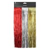 Pack of 3 - Christmas Decorative Tinsel Red/Gold/Silver Lametta