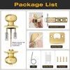 GUTENKONB 6 Pcs Gold Door Knobs, Privacy Door Handles, Satin