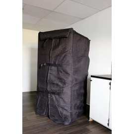 Mytee Products Black Quilted Refrigerator Cover - Outdoor Fridge cover, Furniture Pad for Moving/Storage - 38" x 70" - Fully Adjustable, Machine Washable