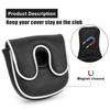 Black Style Mallet Putter Headcover Magnetic Closure for LAB DF3