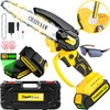 Cordless Mini Chainsaw 6 Inch, Auto Oiler &Tool-Box, One-Hand Handheld