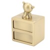 Tooth Box Metal Cute BearShape Storage Case with 2 Drawers