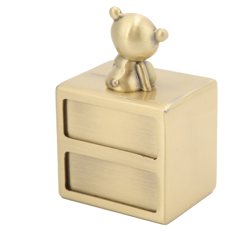 Tooth Box Metal Cute BearShape Storage Case with 2 Drawers