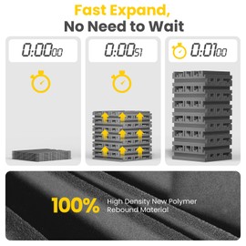 48 Pack Self-Adhesive Sound Proof Foam Panels,12 X 12 X 2 inches Acoustic Foam,High Resilience Sound Proofing Padding for Wall,Sound Absorbing Panels Suitable for Home Studios, Offices - Gray