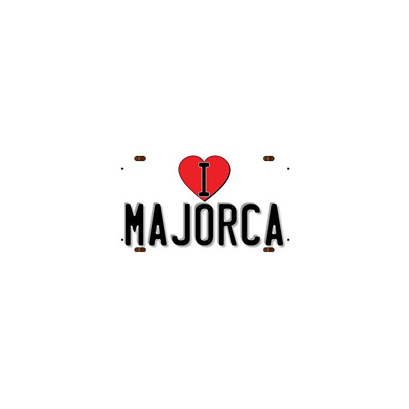McMug - I Love Majorca (White Background) - Metal Sign,