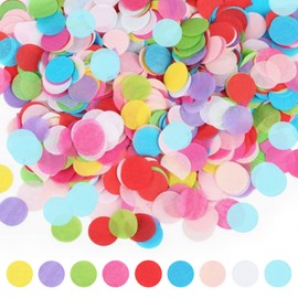 ARTGUTS 6000 Pieces Confetti, Multicoloured Round Confetti Decoration, 2.5 cm, Pastel Colours for Birthday, Wedding, Party, Valentine's Day, Carnival, Balloons, Gift Boxes, Versatile Decoration for
