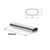 GTV Oval Rail Tube Wardrobe Chrome 900mm + End Support