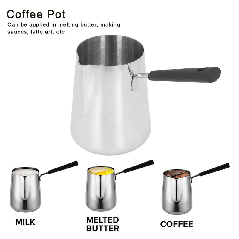 Butter Warmer Mini Stainless Steel Coffee Heating Melting Pot 1000ml