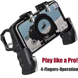 Mikirini 11 in 1 Mobile Phone Game Controller for PUBG/Call of Duty/Knives out, Cell Phone L1R1 Gaming Triggers for 4.5-6.7" iPhones/Android Phones