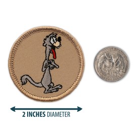 Cartoon Weasel Patrol Patch - 2" Diameter Round Embroidered Patch (Hook-Fastener)