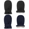 Guantes de invierno para bebé, con forro polar, 2 pares,