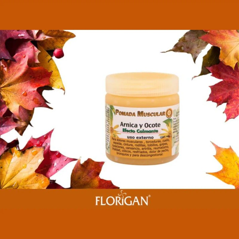 Pomada Muscular Árnica Y Ocote 140gr Florigan® Pack 5 Piezas