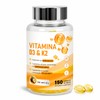 Vitamina D3 400 UI + K2 MK-7, 150 Cápsulas Blandas