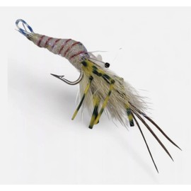 Shrimp Prawn Micro Fishing Fly #4/45mm banded legs reflective body FISHIN ADDICT