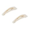 2Pcs Snap Pearl Hair Clips and Barrettes, Large 3.3 Hair