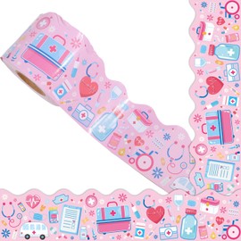 Wxiben School Nurse Office Decorations - 69 Feet Healthcare Workers Bulletin Board Borders for Medical Office, Nursing Classroom Bulletin Board Decorations, Nurse Day Party Decor Supplies