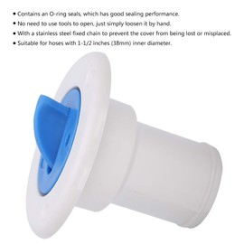 Water Fill Hatch Inlet Deck Water Filler Fill Tank Flange With Key Cap for 1‑1/2in Hose Marine Boat Trailer Rv Yacht