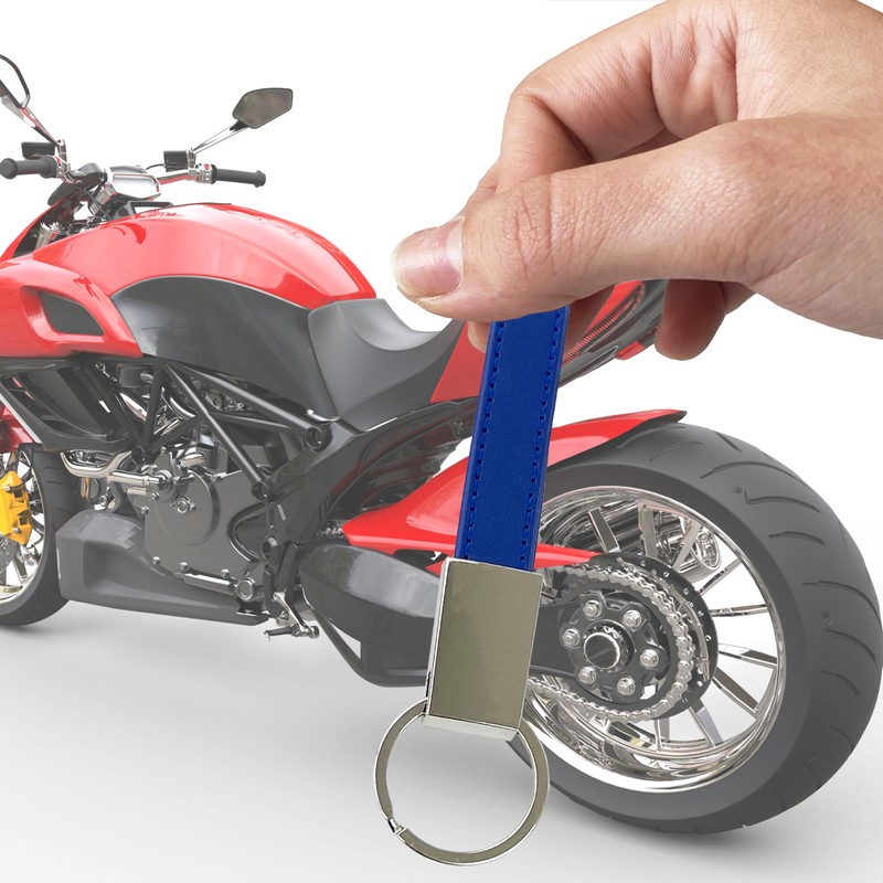 pubblimania Elegant PU Leather Keyring with Ring Useful for House