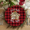 Horaldaily 40Pcs Christmas Paper Plates, Red Buffalo Plaid Silent Holy