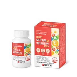 Ilyang Multivitamin Chewable Tablets for the Whole Family 1000mg x 60 Tablets x 2 Set, 120 Tablets in Total / 일양 우리 온가족 멀티비타민 츄어블정 1000mgx60정X2세트 총120정
