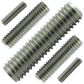 M10 x 25 mm (Pack of 5) Grub Screws - Stainless Steel VA A2 V2A - Grub Screw with Taper Point and Hexagon Socket - DIN 913 - ISO 4026 AGBERG