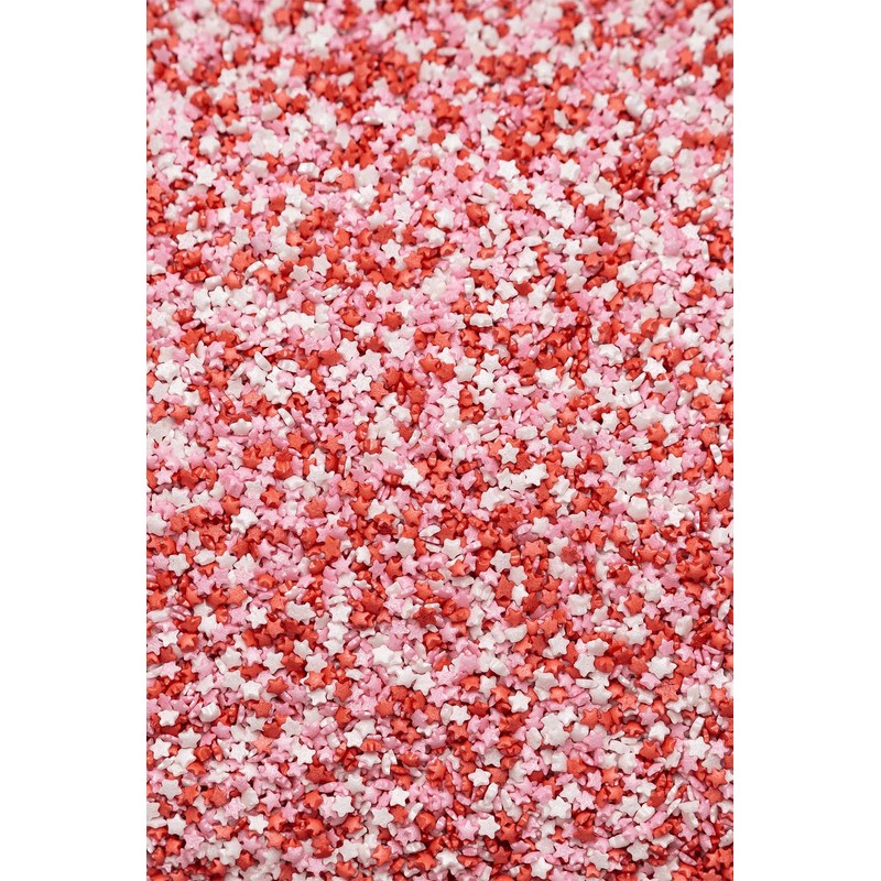 SPRINKLY - Glimmer Stars - Mini Pink, Red & White