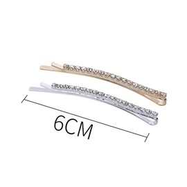 10 PCS Lady Women Hair Clips Fashion Rhinestone Hair Pin Metal Bobby Pin Sweet Crystal Hair Barrettes Decorations (Gold+Silver)
