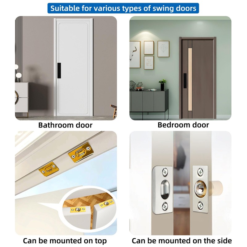 4 Pcs Ball Catch for Top of Door (with Spring)
